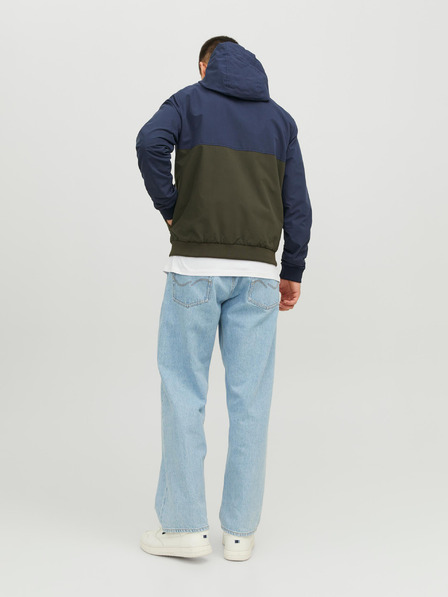 Jack & Jones Khaki-modrá pánska ľahká bunda Jack & Jones Rush