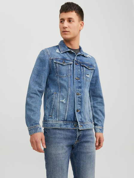 Jack & Jones Modrá pánska džínsová bunda Jack & Jones