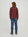 Jack & Jones Čierno-červená pánska kockovaná košeľa Jack & Jones Gingham