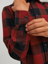 Jack & Jones Čierno-červená pánska kockovaná košeľa Jack & Jones Gingham