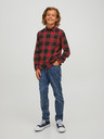 Jack & Jones Čierno-červená pánska kockovaná košeľa Jack & Jones Gingham