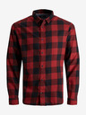 Jack & Jones Čierno-červená pánska kockovaná košeľa Jack & Jones Gingham