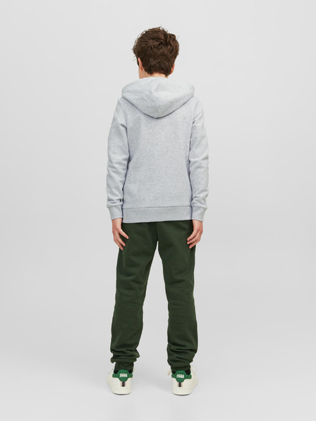 Jack & Jones Svetlošedá chlapčenská opálená mikina Jack & Jones Josh s kapucňou