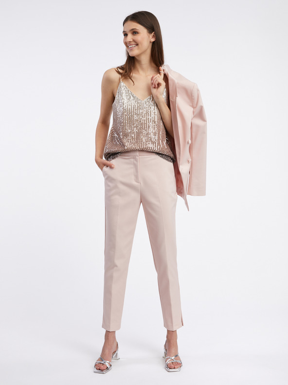 Orsay Svetloružové dámske nohavice ORSAY