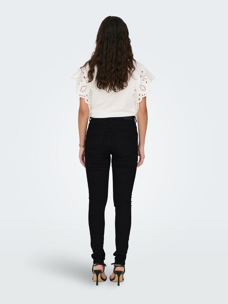Jacqueline de Yong Čierne dámske džínsy skinny fit JDY Vega