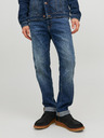 Jack & Jones Tmavomodré pánske džínsy rovného strihu Jack & Jones Mike