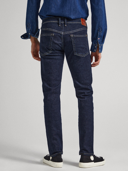 Pepe Jeans Tmavomodré pánske džínsy úzkeho strihu Pepe Jeans Hatch