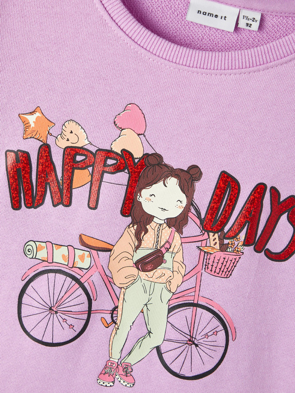 name it Svetlofialová dievčenská mikina meno Kirsten