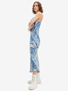 Desigual Modré dámske vzorované maxi šaty Desigual Mississippi