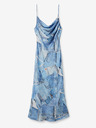Desigual Modré dámske vzorované maxi šaty Desigual Mississippi
