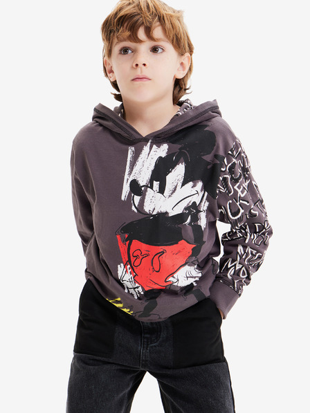 Desigual Šedá chlapčenská mikina Desigual Austin Mickey