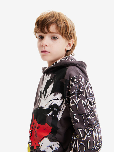 Desigual Šedá chlapčenská mikina Desigual Austin Mickey