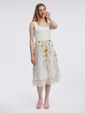 Orsay Krémová dámska kvetinová midi sukňa ORSAY