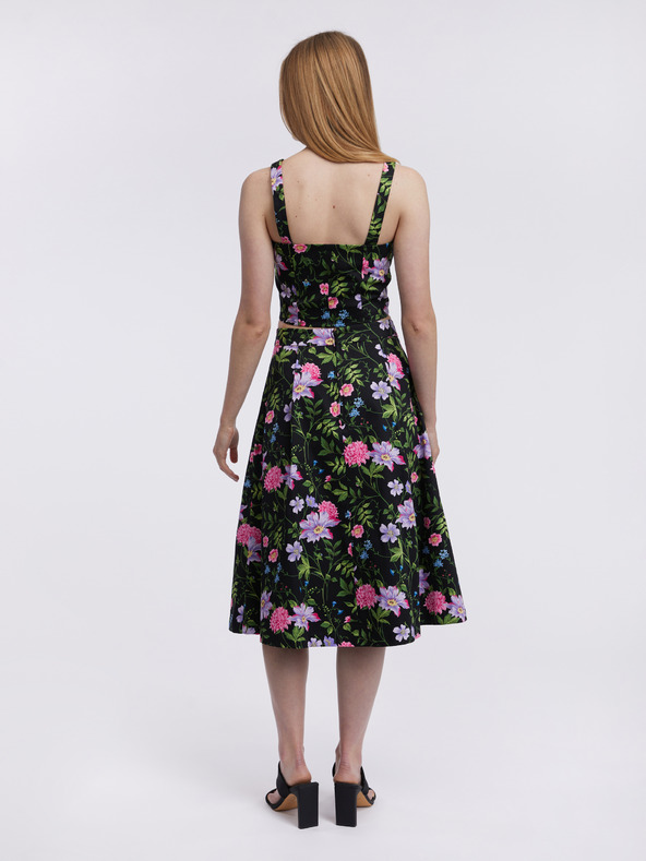 Orsay Čierny dámsky kvetinový top ORSAY