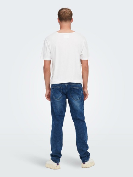 ONLY & SONS Modré úzke džínsy ONLY & SONS Weft