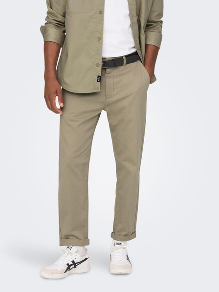 ONLY & SONS Béžové pánske chino nohavice ONLY & SONS Kent