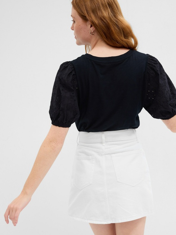 GAP Tričko s čipkovanými rukávmi GAP