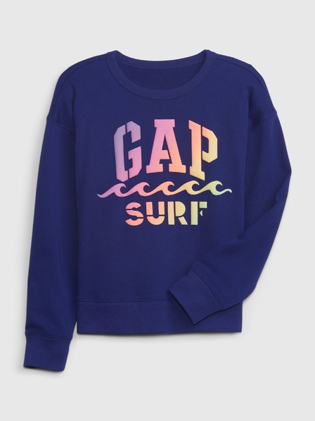 GAP Detská mikina s logom a fleece GAP