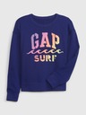GAP Detská mikina s logom a fleece GAP