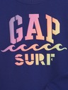 GAP Detská mikina s logom a fleece GAP