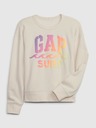 GAP Detská mikina s logom a fleece GAP