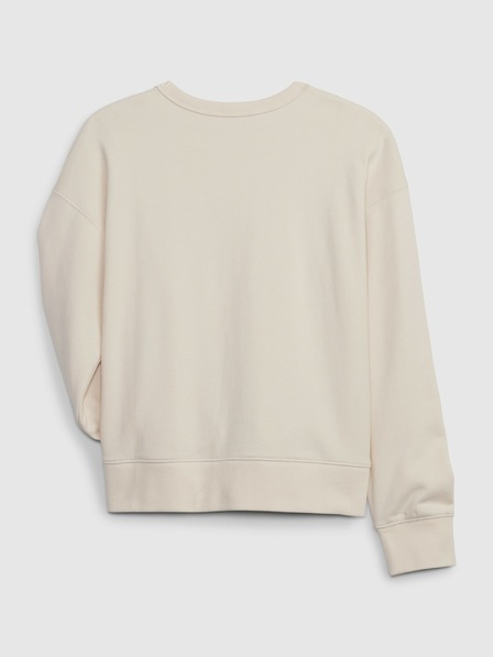 GAP Detská mikina s logom a fleece GAP