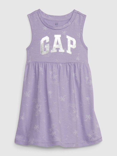 GAP Baby šaty s metalickým logom GAP
