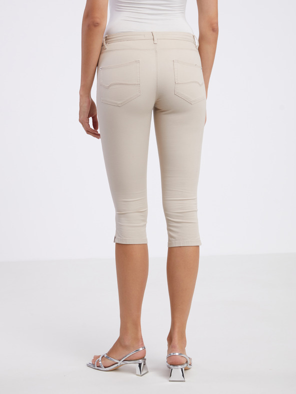 CAMAIEU Béžové dámske kapri nohavice CAMAIEU