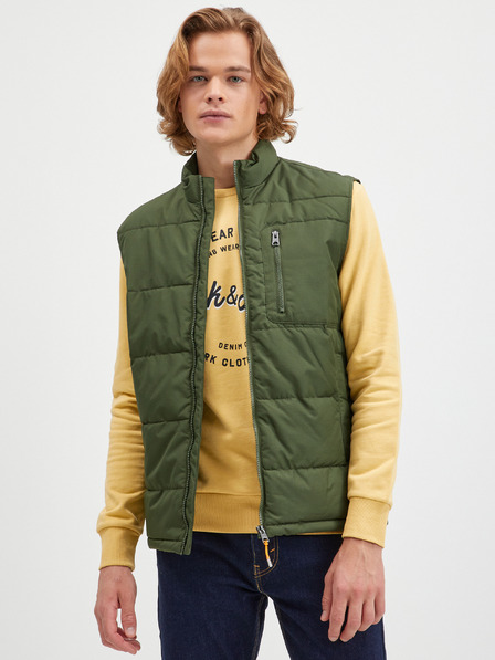 ONLY & SONS Tmavozelená prešívaná vesta ONLY & SONS Jake