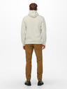 ONLY & SONS Béžová pánska basic mikina s kapucňou ONLY & SONS Ceres