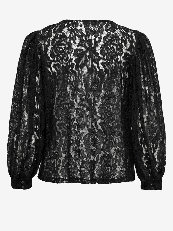 ONLY Čierna dámska čipkovaná blúzka ONLY Yrsa