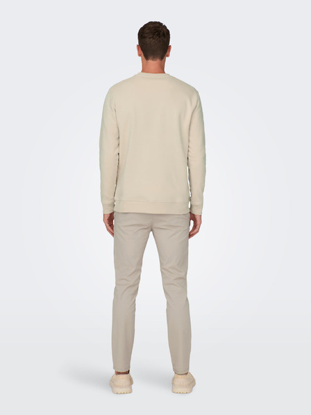 ONLY & SONS Béžová pánska mikina ONLY & SONS Todd