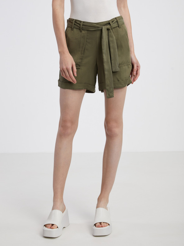 CAMAIEU Khaki dámske šortky CAMAIEU