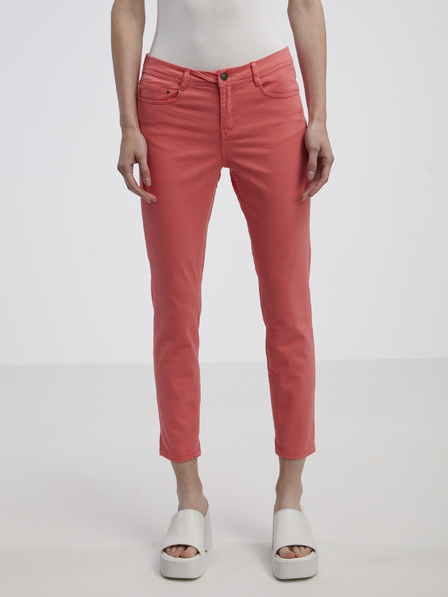 CAMAIEU Koralové dámske skinny fit džínsy CAMAIEU