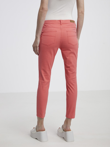 CAMAIEU Koralové dámske skinny fit džínsy CAMAIEU