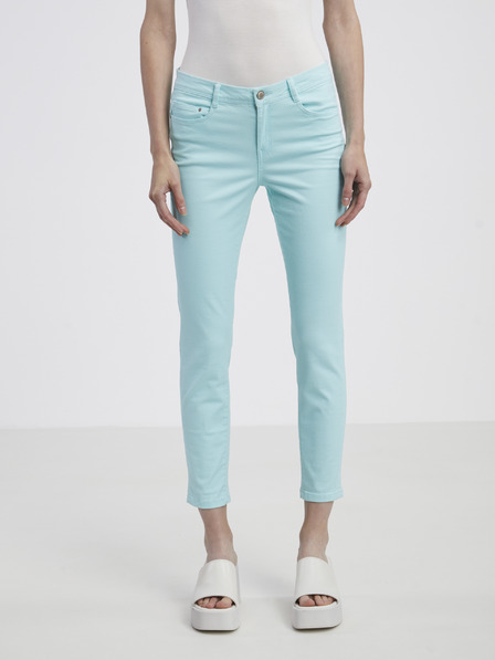 CAMAIEU Tyrkysové dámske džínsy skinny fit CAMAIEU