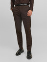 Jack & Jones Tmavohnedé pánske oblekové nohavice Jack & Jones Solaris