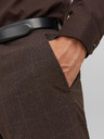 Jack & Jones Tmavohnedé pánske oblekové nohavice Jack & Jones Solaris