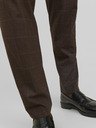 Jack & Jones Tmavohnedé pánske oblekové nohavice Jack & Jones Solaris