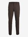 Jack & Jones Tmavohnedé pánske oblekové nohavice Jack & Jones Solaris