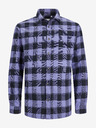 Jack & Jones Fialová pánska košeľa Jack & Jones Joshua Plaid Shirt