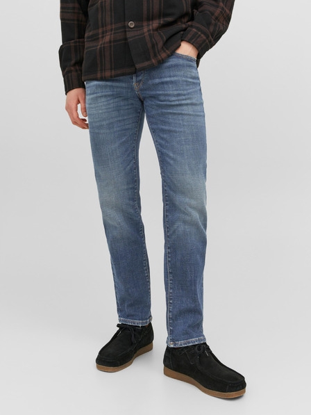 Jack & Jones Modré pánske džínsy rovného strihu Jack & Jones Tim