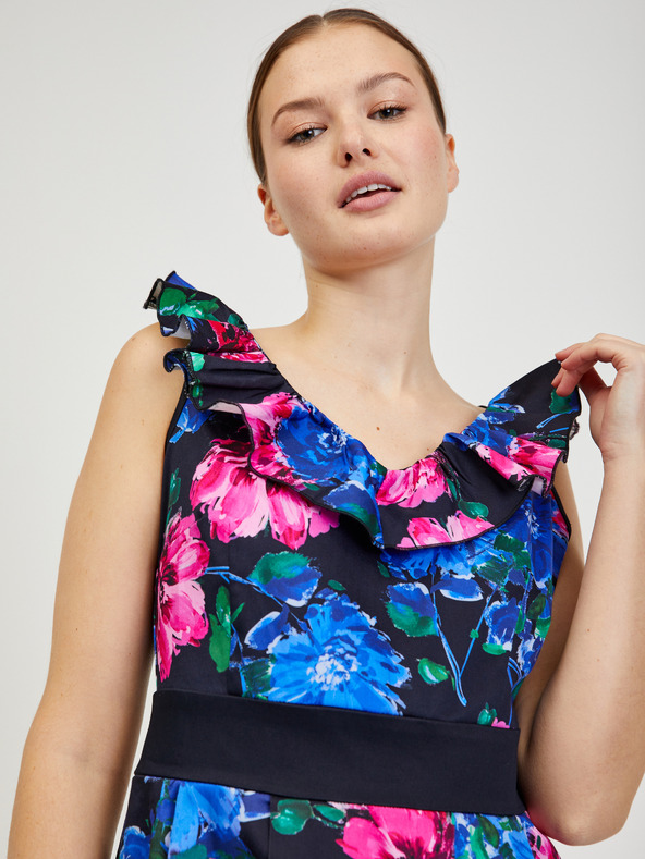 Orsay Ružovo-modré dámske šaty s kvetmi ORSAY