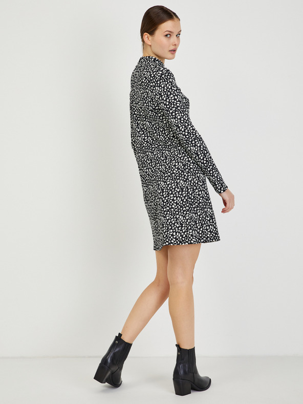 Orsay Čierne dámske vzorované šaty ORSAY