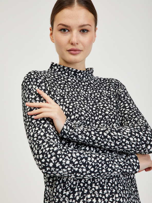 Orsay Čierne dámske vzorované šaty ORSAY