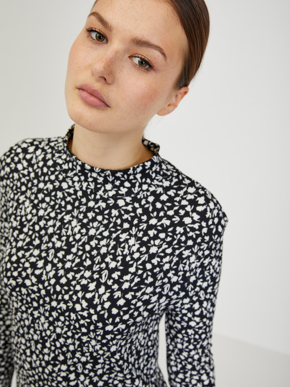 Orsay Čierne dámske vzorované šaty ORSAY