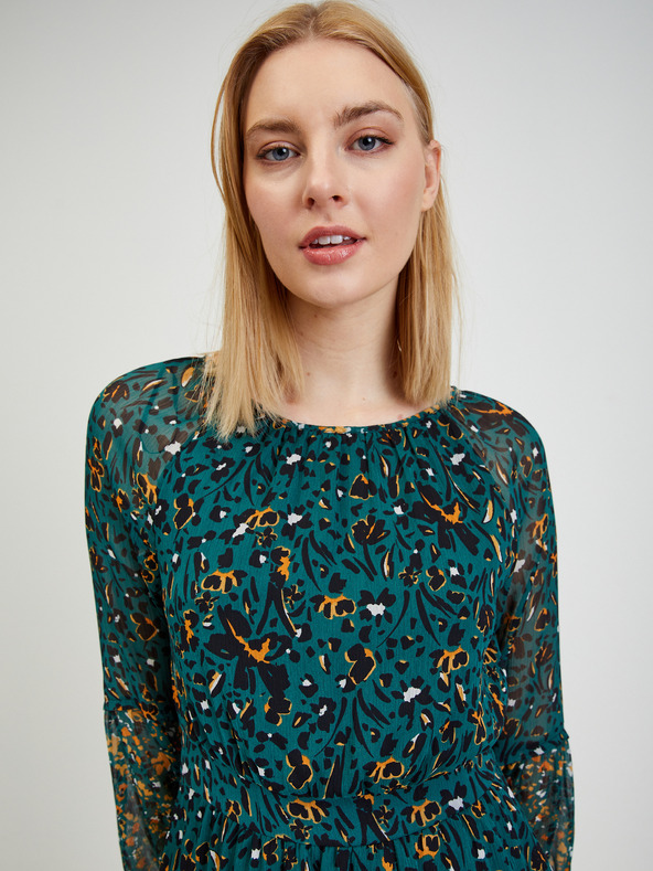 Orsay Vínové dámske vzorované šaty ORSAY