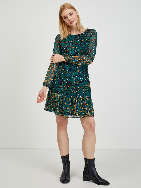 Orsay Vínové dámske vzorované šaty ORSAY