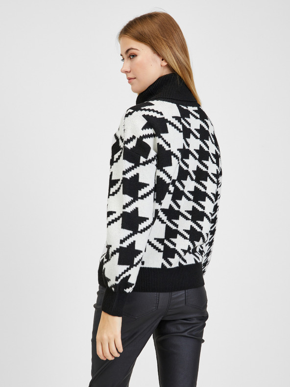 Orsay Čiernobiely dámsky vzorovaný sveter ORSAY
