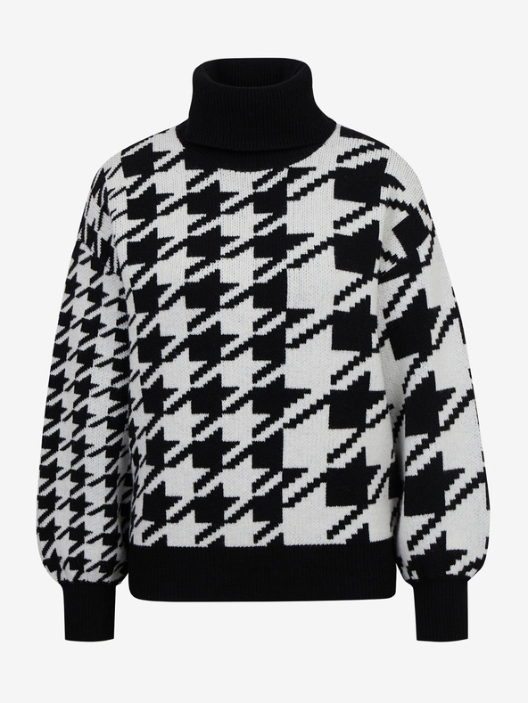 Orsay Čiernobiely dámsky vzorovaný sveter ORSAY